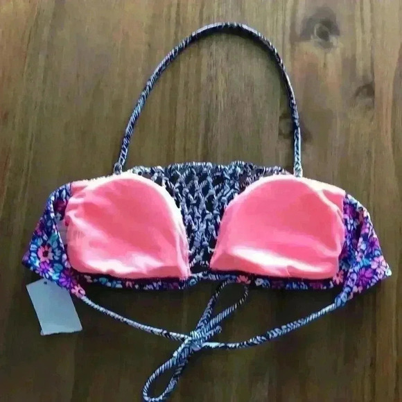 *nwt* Raisins Floral Halter Bikini Top M - Picture 3 of 4